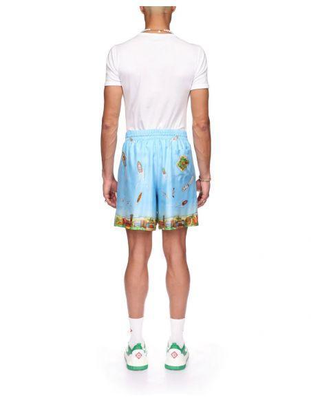 SHORT EN SOIE MAISON SUR PILOTI