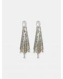 BOUCLES D'OREILLE CHANDELIER SILVER CRISTAL