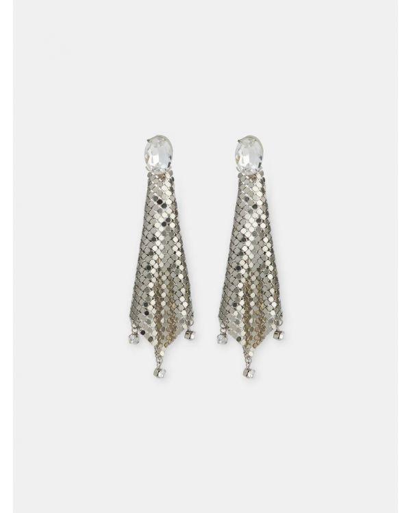 SILVER CRYSTAL CHANDELIER EARRINGS 2