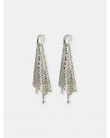 BOUCLES D'OREILLE CHANDELIER SILVER CRISTAL