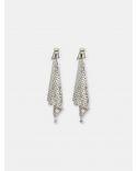 BOUCLES D'OREILLE CHANDELIER SILVER CRISTAL
