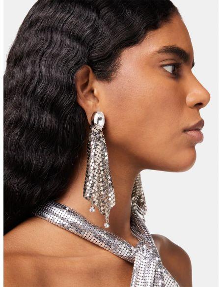 BOUCLES D'OREILLE CHANDELIER SILVER CRISTAL