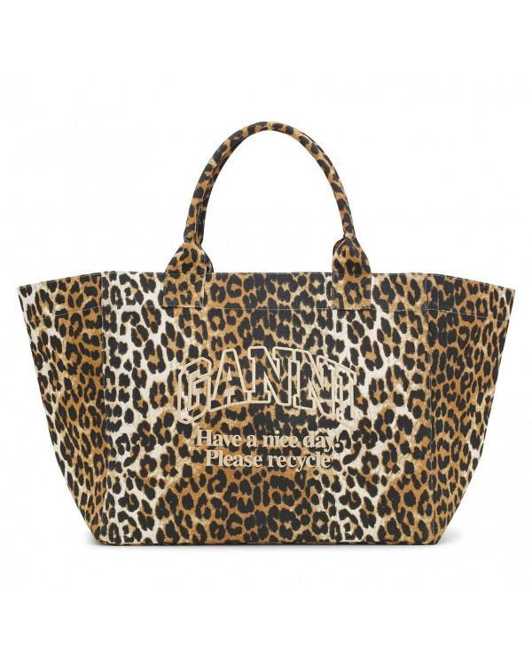 SAC LEOPARD OVERSIZED CANVAS TOTE