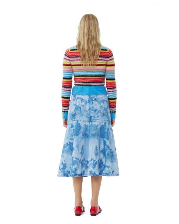 CARDIGAN STRIPED SOFT WOOL MULTICOLOUR