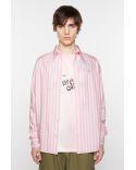 PINK AND WHITE STRIPED SHIRT