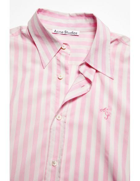 PINK AND WHITE STRIPED SHIRT