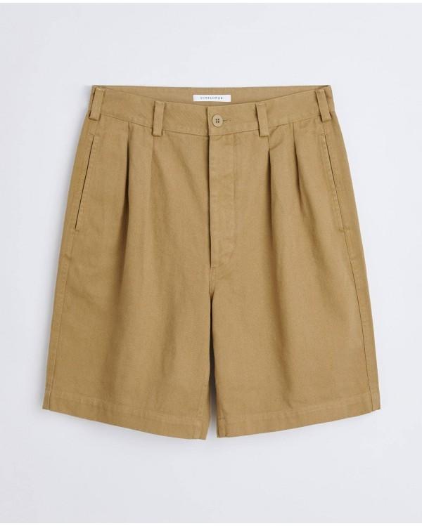 SHORT PLEATED KAKI