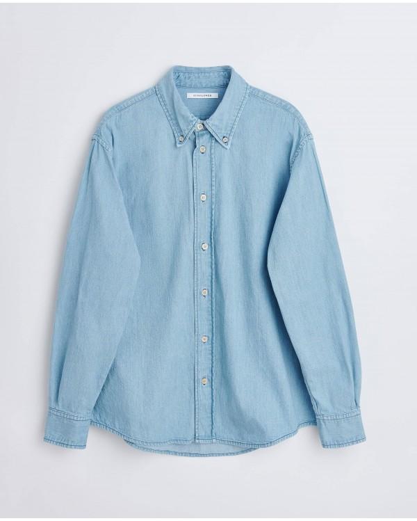 CHEMISE DENIM BUTTON DOWN LIGHT INDIGO