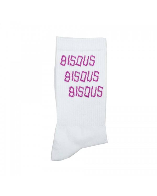 Chaussettes BISOUS SOCKS X3 WHITE / PINK