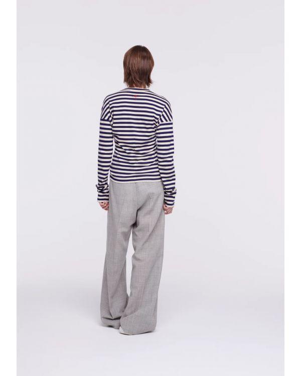 TSHIRT BLUE STRIPE BUTTER