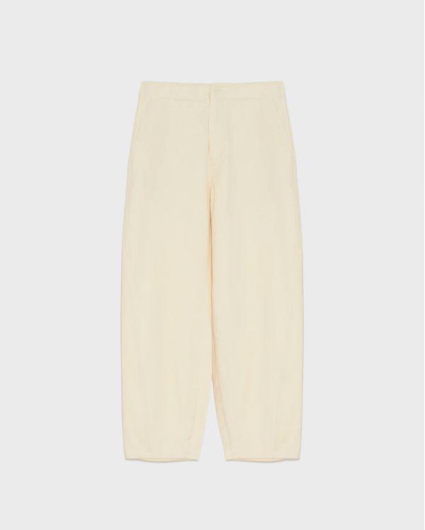 BEIGE COTTON GABARDINE PANTS