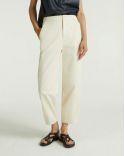 PANTALON GABARDINE DE COTON BEIGE