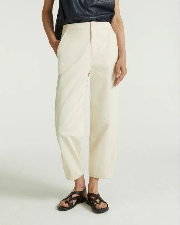PANTALON GABARDINE DE COTON BEIGE