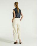 BEIGE COTTON GABARDINE PANTS
