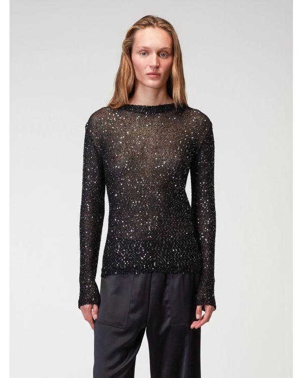 Sequin knit top