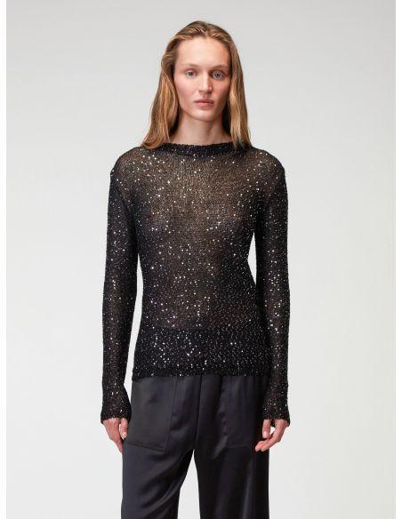 Haut en tricot à paillettes