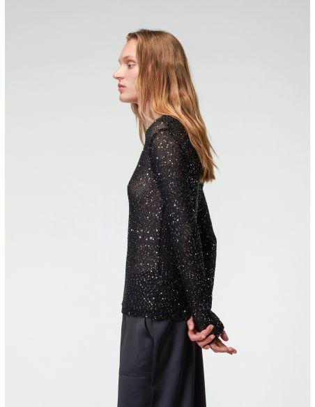 Haut en tricot à paillettes