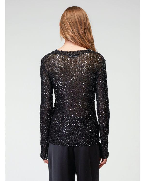Sequin knit top
