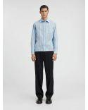 THE BLUE STRIPE PRINT SUIT SHIRT