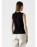 BOY FIT BLACK TANK TOP T-SHIRT