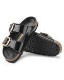 SANDALES ARIZONA BIG BUCKLE HIGH SHINE BLACK