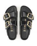 SANDALES ARIZONA BIG BUCKLE HIGH SHINE BLACK