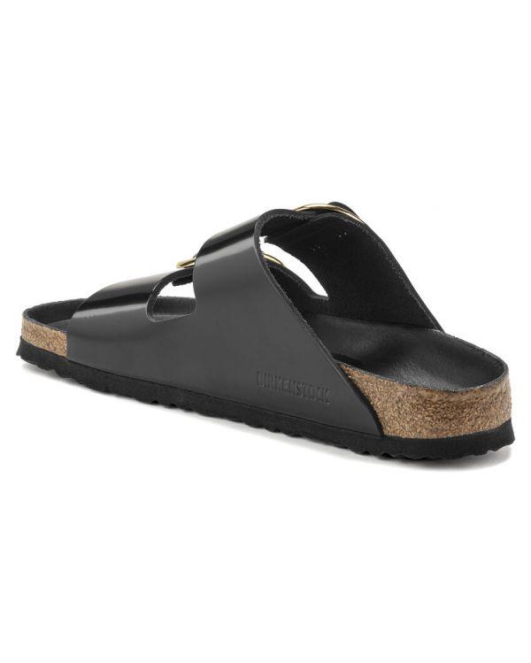 SANDALES ARIZONA BIG BUCKLE HIGH SHINE BLACK