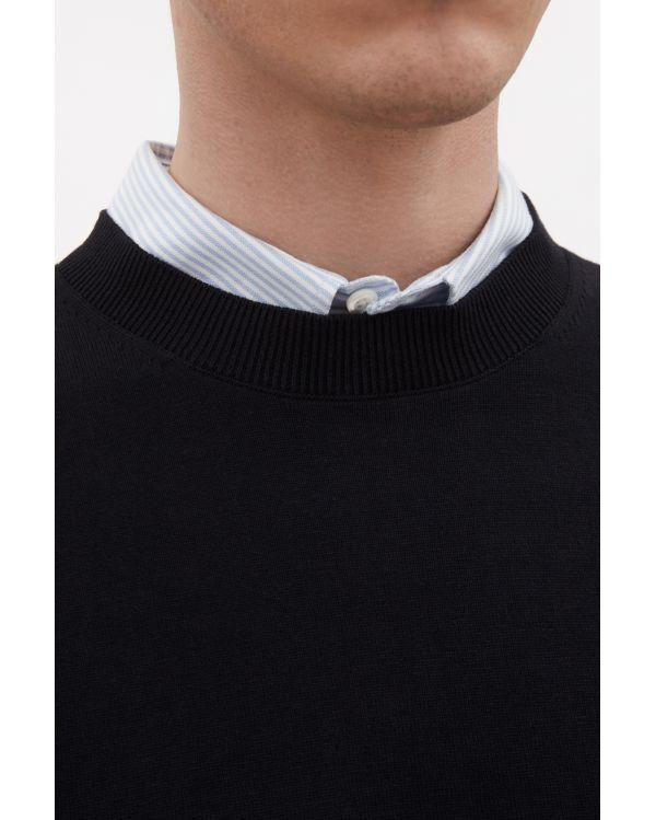 T-SHIRT RHYS COTTON LINEN DARK NAVY