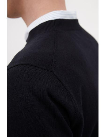 T-SHIRT RHYS COTTON LINEN DARK NAVY