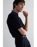 T-SHIRT RHYS COTTON LINEN DARK NAVY