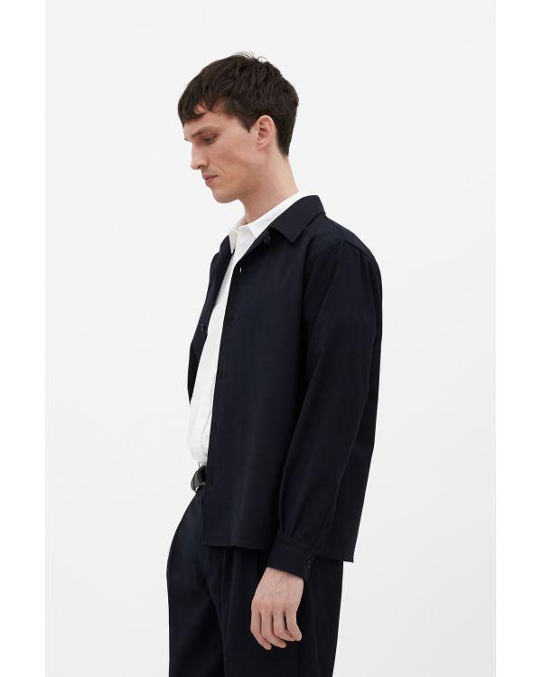 PANTALON BENN RELAXED LIGHT WOOL PLEATED DARK NAVY