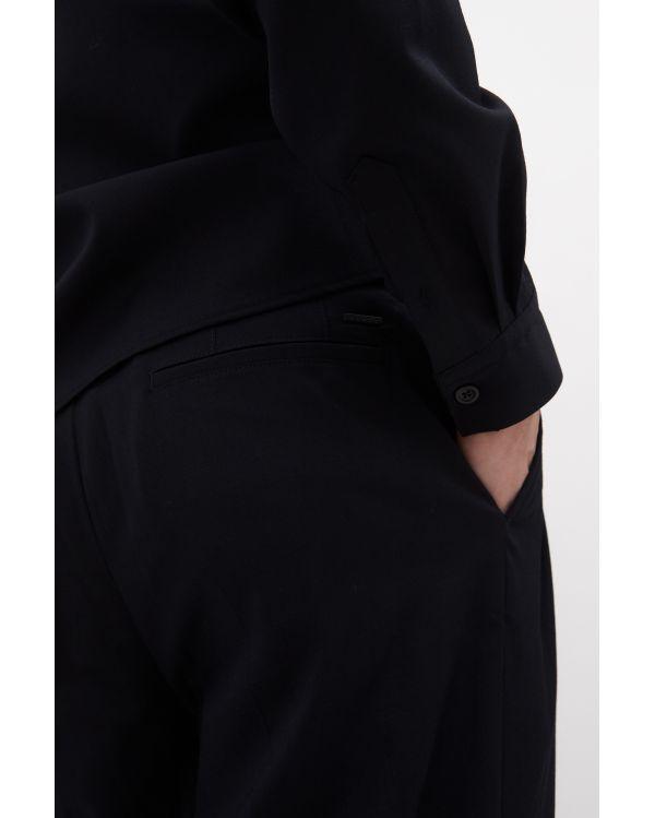 PANTALON BENN RELAXED LIGHT WOOL PLEATED DARK NAVY