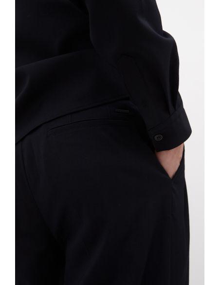 PANTALON BENN RELAXED LIGHT WOOL PLEATED DARK NAVY