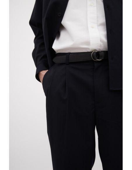 PANTALON BENN RELAXED LIGHT WOOL PLEATED DARK NAVY