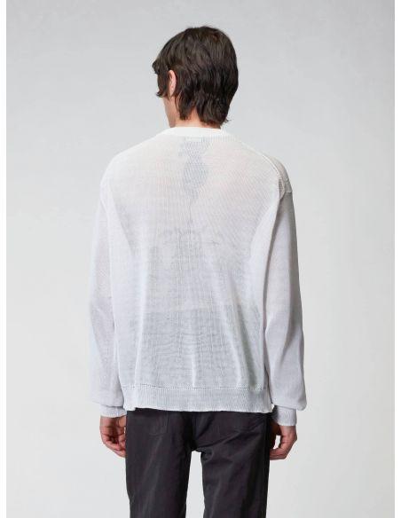 PULL BOXY EFFET SEMI-TRANSPARENT WHITE