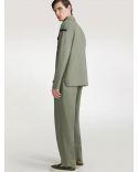 VESTE SURCHEMISE LIN TERZILINO SAGE GREEN