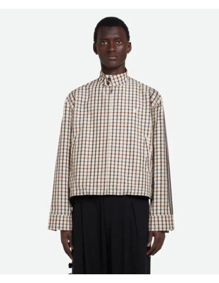 VESTE PATH HARRINGTON IVORY/NAVY/MAROON CHECK