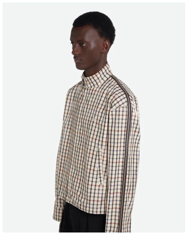 VESTE PATH HARRINGTON IVORY/NAVY/MAROON CHECK 2