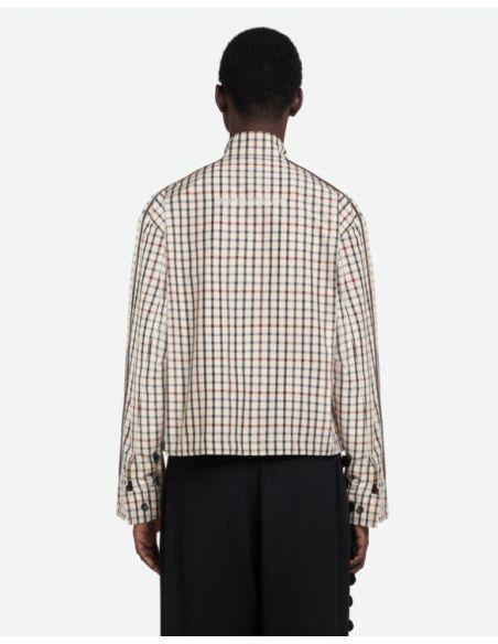 VESTE PATH HARRINGTON IVORY/NAVY/MAROON CHECK