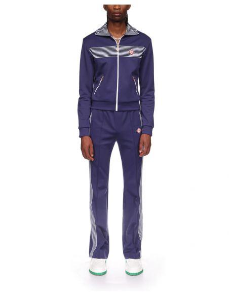 TRACK TOP NAVY KNITTED JACKET