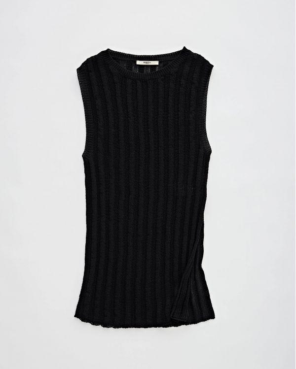 PERRY NERO SLEEVELESS SWEATER 2
