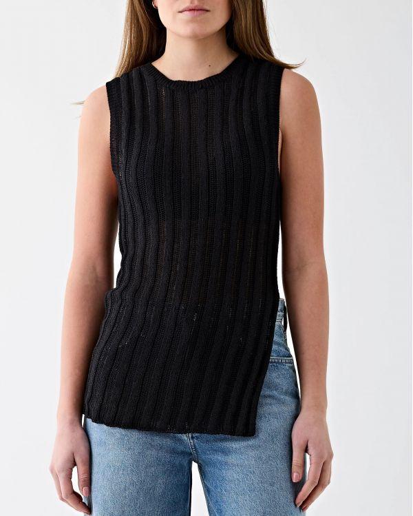 PULL SANS MANCHE PERRY NERO