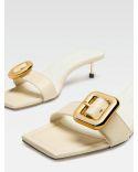 REGALO LOW IVORY SANDALS