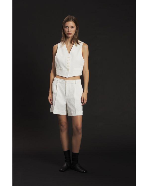 SHORT TIRO FRIZZY BIANCO 2