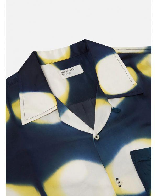 CHEMISE CAMP SHIRT NAVY/YELLOW TIE DYE