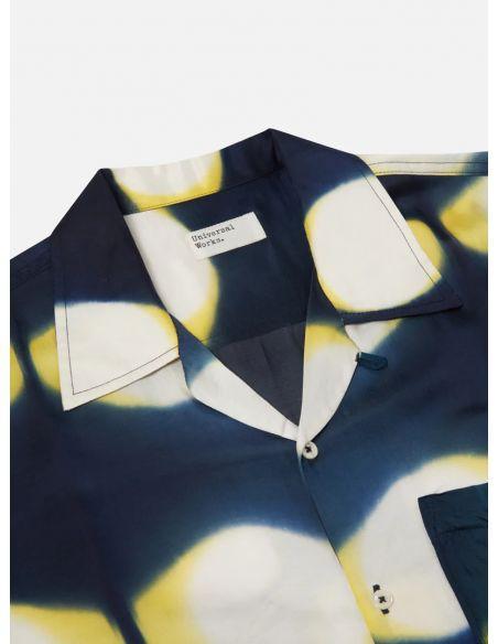 CHEMISE CAMP SHIRT NAVY/YELLOW TIE DYE
