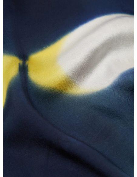 CHEMISE CAMP SHIRT NAVY/YELLOW TIE DYE