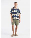 CHEMISE CAMP SHIRT NAVY/YELLOW TIE DYE