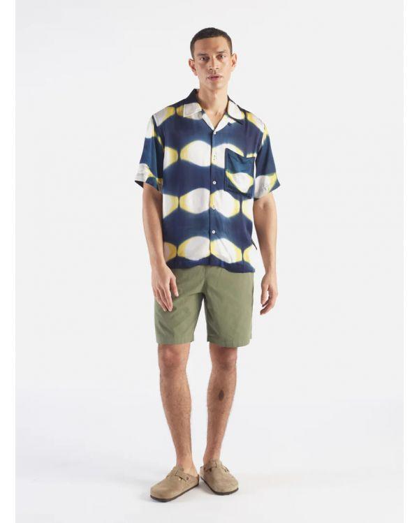 CHEMISE CAMP SHIRT NAVY/YELLOW TIE DYE 2