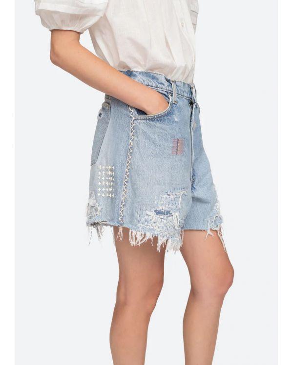 SHORT MARION DENIM BLUE